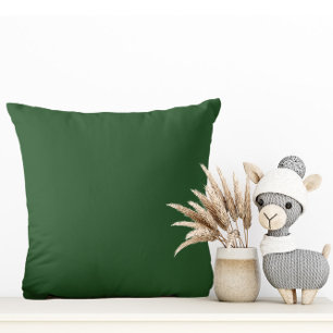 Deep Elegant Christmas Green - Throw Pillow
