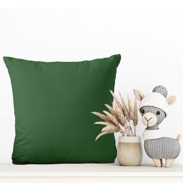 Deep Elegant Christmas Green - Throw Pillow (Creator Uploaded)