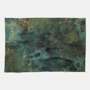 Deep Emerald Elegant  Tea Towel