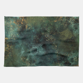 Deep Emerald Elegant Tea Towel