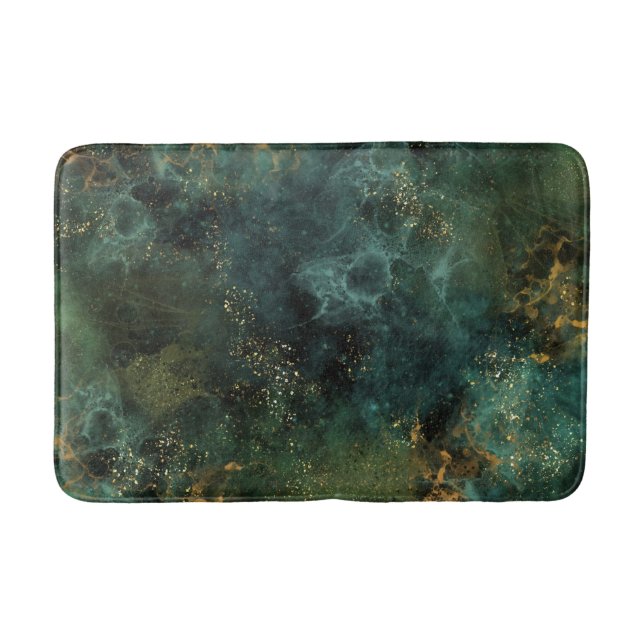 Deep Emerald Green Creative  Bath Mat (Front)