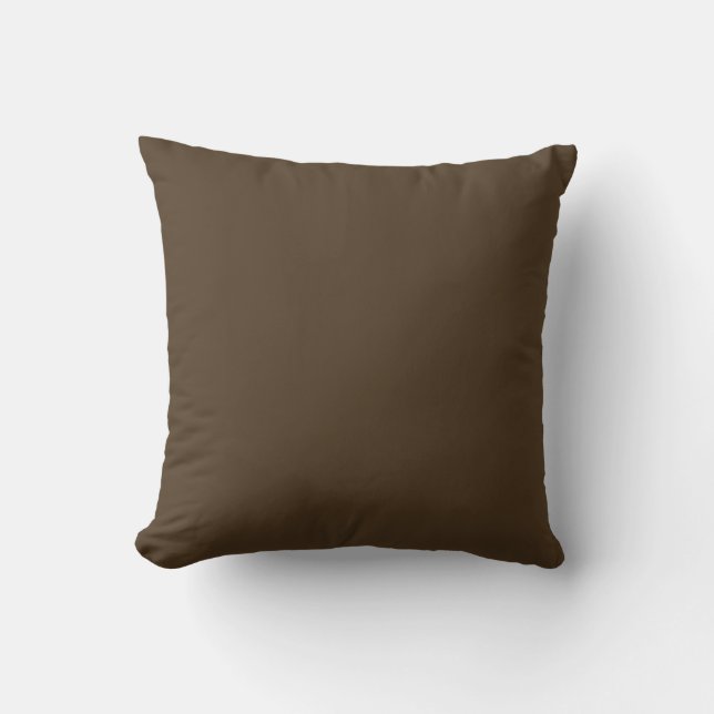 Deep Espresso Brown Decorative  Cushion (Front)