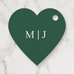 Deep Evergreen- Whimsical Corgi Wedding Favour Tags