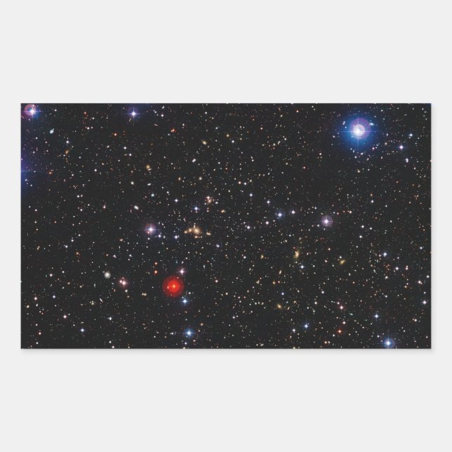 Deep Field Image Galaxy Supercluster Abell 901 902 Rectangular Sticker (Front)