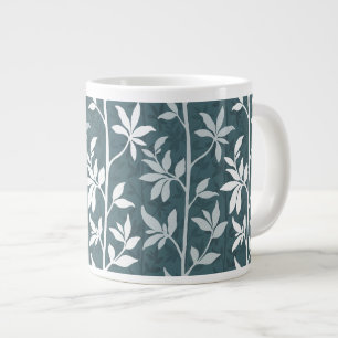 Deep Forest Breeze Modern Botanical Silhouette Large Coffee Mug