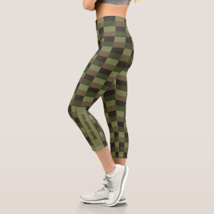 Deep Forest Colour Combination Capri Leggings