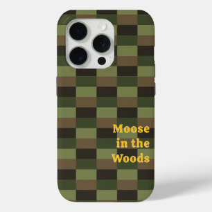 Deep Forest Colour Combination with Yellow iPhone 15 Pro Case