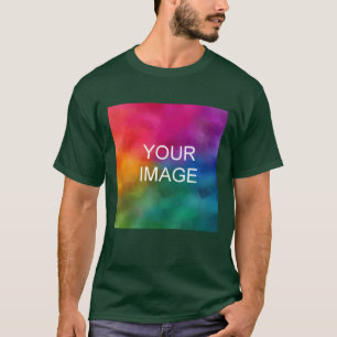 Deep Forest Green Custom Add Image Logo T-Shirt