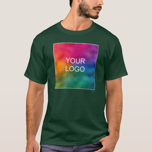 Deep Forest Green Custom Men's Double-Sided Basic T-Shirt (Front)