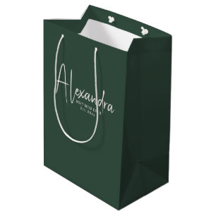 Deep Forest Green Established Best Mum Ever Medium Gift Bag