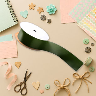 Deep Forest Green Style Year-Round Craft Satin Ribbon