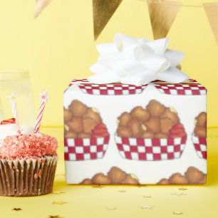 Deep Fried Cheese Curds Minnesota Wisconsin Food Wrapping Paper