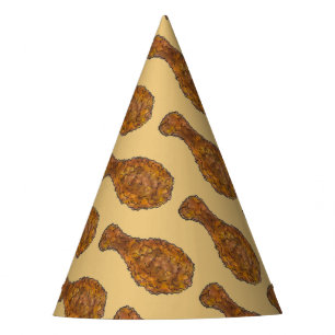 Deep Fried Chicken Leg Drumstick Foodie Soul Food Party Hat