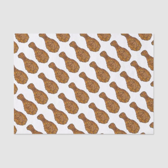 Deep Fried Chicken Leg Drumstick Soulfood Foodie Tissue Paper (Front)