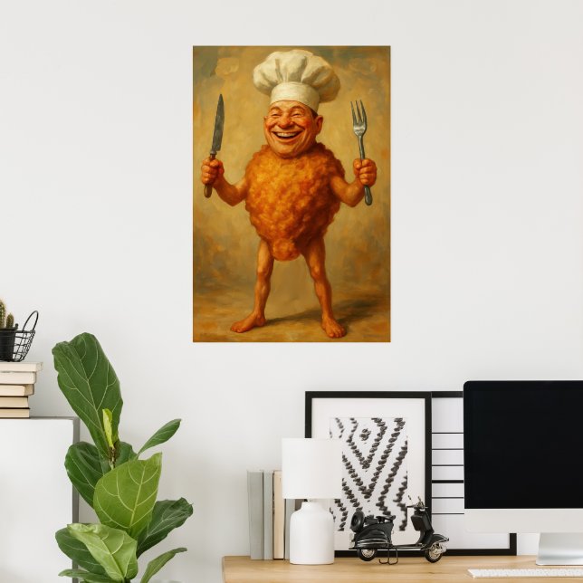 “Deep Fried Dreams” –  A Humourous Portrait Poster (Home Office)