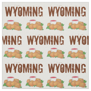 Deep Fried Rocky Mountain Prairie Oysters Wyoming Fabric