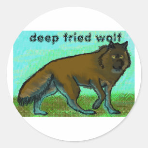 Deep fried wolf sticker