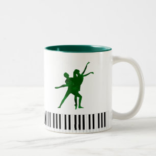 Deep Green I PDD White Ballet Pianist Pers. Two-To Two-Tone Coffee Mug