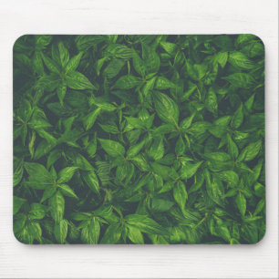 Deep Green Leaves Mouse Pad