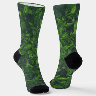 Deep Green Leaves Socks