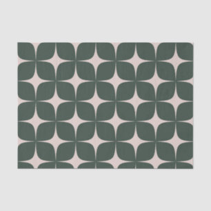 Deep Green Mid Century Modern Elegant Boho Tissue Paper