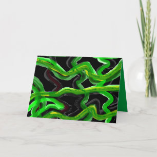Deep green mixed colours art decor any occasion card
