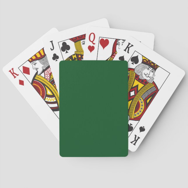 Deep Green Solid Colour Playing Cards (Back)