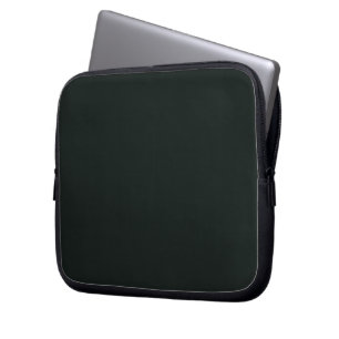 Deep Green Solid Plain Color Laptop Sleeve