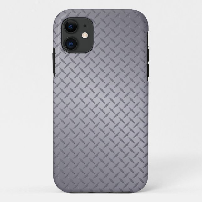 Deep Grey Steel Diamondplate Background Case-Mate iPhone Case (Back)