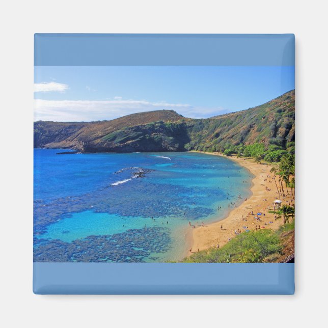 Deep Hanauma Bay 3, Honolulu, Oahu, Hawaii Inland Magnet (Front)