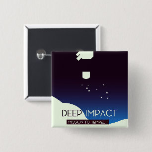 Deep Impact Space Art 15 Cm Square Badge