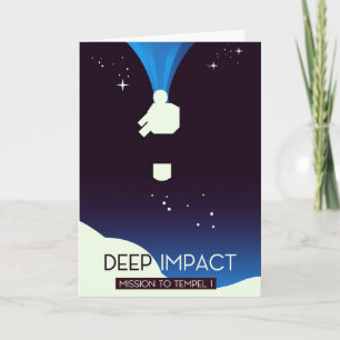 Deep Impact Space Art Holiday Card