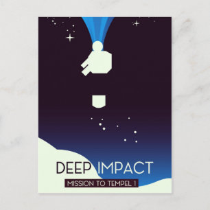 Deep Impact Space Art Postcard