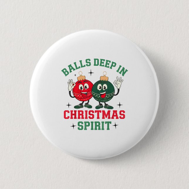 Deep In Christmas Srit  6 Cm Round Badge (Front)