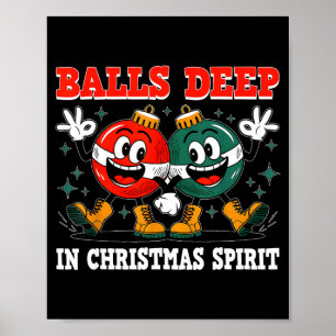 Deep In Christmas Srit Christmas Humorous Festive Poster