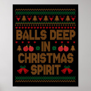 Deep In Christmas Srit Couples Matching Ugly Sweat Poster
