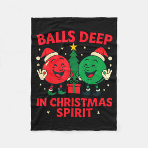 Deep In Christmas Srit Funny Adult Christmas Humor Fleece Blanket