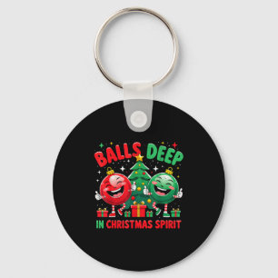 Deep In Christmas Srit Funny Ornament Key Ring