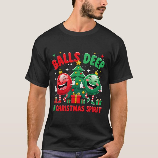 Deep In Christmas Srit Funny Ornament  T-Shirt (Front)