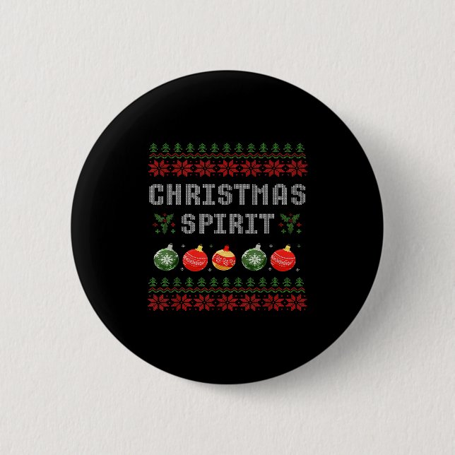 Deep In The Christmas Srit Couples Matching Ugly  6 Cm Round Badge (Front)