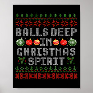 Deep In The Christmas Srit Couples Ugly Matching Poster