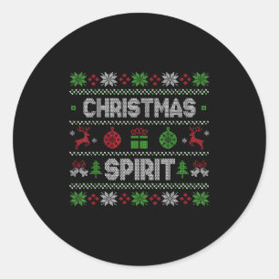 Deep In The Christmas Srit Matching Couples  Classic Round Sticker