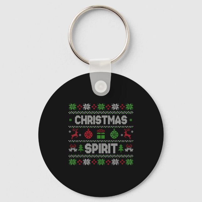 Deep In The Christmas Srit Matching Couples  Key Ring (Front)