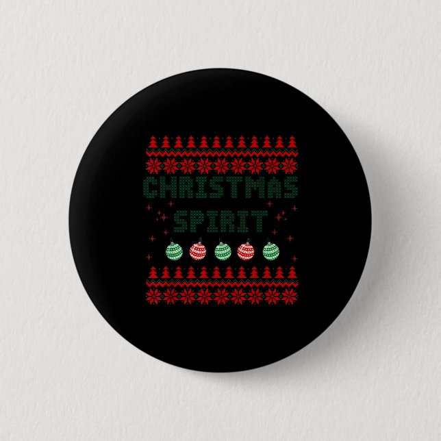 Deep In The Christmas Srit Matching Couples Ugly  6 Cm Round Badge (Front)