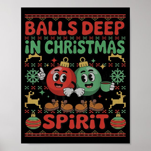 Deep In The Christmas Srit Xmas Husband Ugly Sweat Poster (Front)
