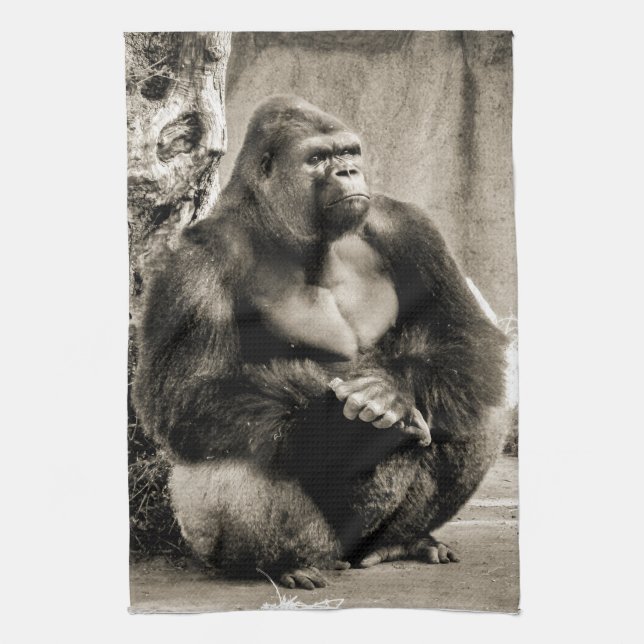 DEEP IN THOUGHT Kitchen Towel (Vertical)