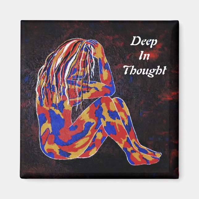 Deep In Thought Magnet (Front)