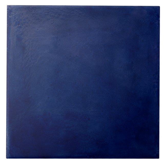 Deep Indigo Artisan Glaze Ceramic Tile (Front)
