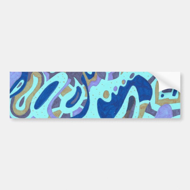 "Deep is the Ocean" Abstract Bumper Sticker (Front)