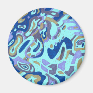 "Deep is the Ocean" abstract fridge art Magnet
